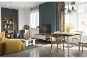 Biurko z blatem w dekorze dębu 50x115 cm Oxford – TemaHome
