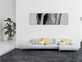 Obraz - Siedząca kobieta (170x50 cm)