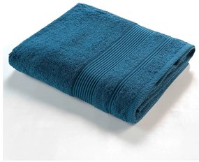 Ciemnoniebieski bawełniany ręcznik kąpielowy frotte 90x150 cm Tendresse – douceur d'intérieur