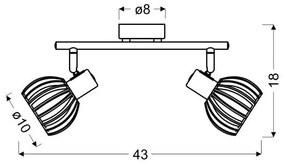 Biało-naturalna lampa sufitowa ø 10 cm Atarri – Candellux Lighting