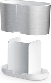 Stojak na szczoteczki do zębów ze stali nierdzewnej w kolorze srebra Duo Steel – Joseph Joseph