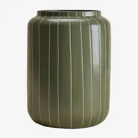 Wazon Z Żelaza Bieberlis ↑30 Cm & Intensywny Verde Olive - Sklum
