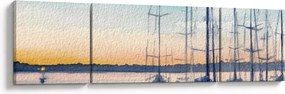 Obraz - Żeglarstwo, akwary (170x50 cm)