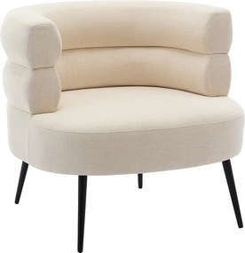 Fotel z beżową tapicerką - CAMEDO