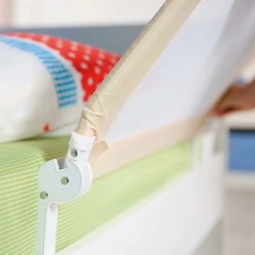 Biało-beżowa barierka do łóżka 135 cm – Roba
