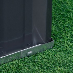 Outsunny podwyższona grządka ze stali, 118 cm x 118 cm x 62 cm