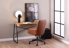 Biurko komputerowe z szufladami Blueton w stylu loft, kolor dąb/czarny