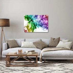 Obraz na szkle - kolorowy dym (70x50 cm)