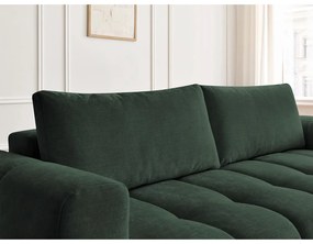 Zielona rozkładana/ze schowkiem sofa 251 cm Fuji – Bobochic Paris