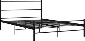 Czarne Dwuosobowe Łóżko Metalowe 160X200 Cm T2-D79