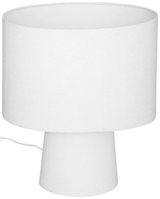 Lampa stołowa z abażurem EIRA, biała, wys. 45 cm