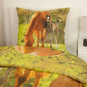 Herding Dziecięca pościel bawełniana Horse, 135 x 200 cm, 80 x 80 cm