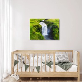 Obraz na szkle - Wodospad Skogafoss (70x50 cm)