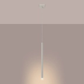 Lampa wisząca nowoczesny Brill, stal - 1 źródło światła 3000K - L.8 x H.114 cm - beżowy