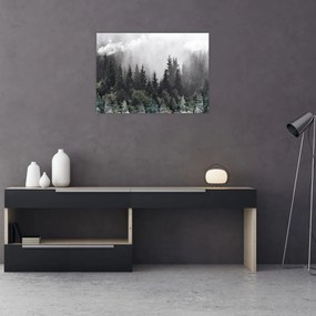 Obraz - Las z ilustrowanymi elementami (70x50 cm)