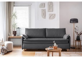 Ciemnoszara rozkładana sofa 207 cm Simon – Miuform
