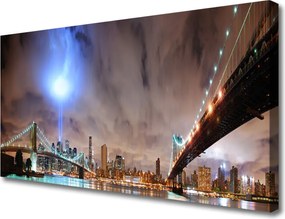 Obraz na płótnie Stalowy Most o Poranku