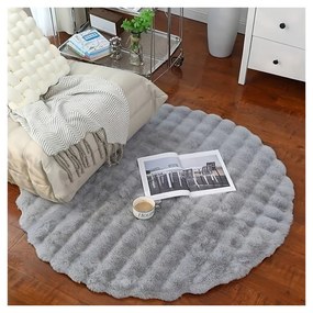 Jasnoszary okrągły dywan odpowiedni do prania ø 100 cm Bubble Grey – Mila Home