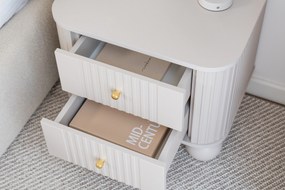Zestaw szafek nocnych Vesper 56 cm - kaszmir / złote uchwyty / nogi kule
