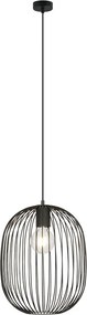 Czarna pojedyncza wisząca lampa industrialna - D126 H3-C49