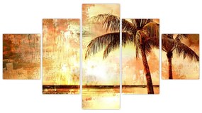 Obraz - Palmy na plaży (125x70 cm)