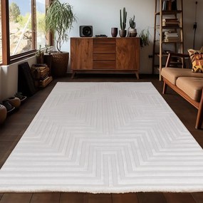 Dywan 3D nowoczesny Sahara kremowy 240 cm x 340 cm