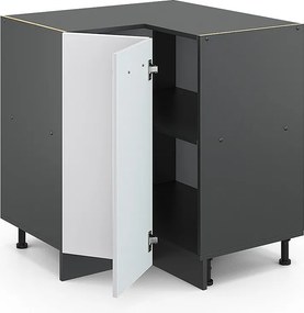 Szafka narożna biały wysoki połysk 75.6x60x81.6 r-line