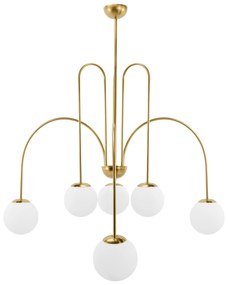LAMPA SUFITOWA WISZĄCA ZŁOTA APP1584-6CP