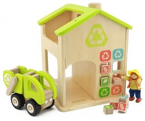 Stacja sortowania śmierci i recyklingu drewniana makieta masterkidz