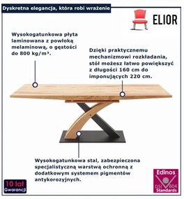 Rozkładany stół Nomer 2X - złoty dąb