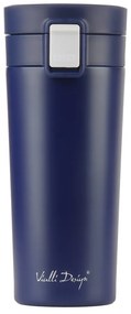 Ciemnoniebieski podróżny kubek termiczny Vialli Design Fuori, 400 ml
