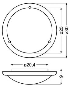 Biało-naturalna lampa sufitowa LED ze szklanym kloszem ø 30 cm Pine – Candellux Lighting