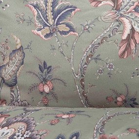 Komplet pościeli z mikrofibry CLARAS szara w liście i kwiaty 200x220 cm HOMLA