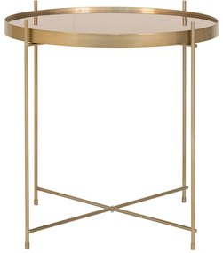 Okrągły stolik w kolorze złotym ø 48 cm Venezia – House Nordic