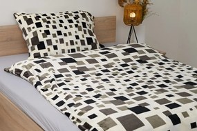 PrzytulneMieszkanie.pl PrzytulneMieszkanie.pl Pościel z mikropluszu LUXOR biało-szara Rozmiar pościeli: 70 x 90 cm | 140 x 200 cm