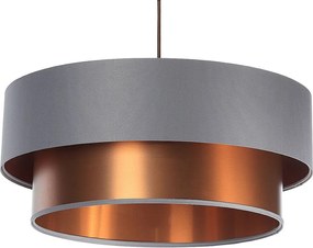 Lampa wisząca DOUBLE GRAY 60 szara/miedziana