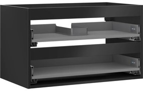 Mexen Box-A korpus szafki podumywalkowej 80 cm, 2 szuflady, czarny mat - 91AX0-0800-470-2-71
