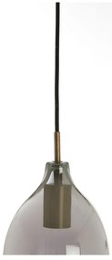 Ciemnoszaro-brązowa lampa wisząca ze szklanym kloszem ø 45 cm Lukaro – Light &amp; Living
