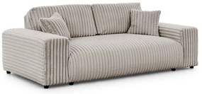 Jasnoszara sztruksowa sofa 213 cm Justin – Ropez