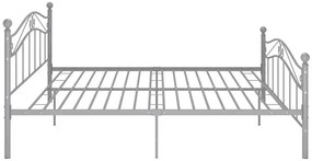Szare metalowe łóżko w stylu loft 180x200 cm - Iroz