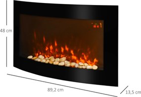 HOMCOM kominek elektryczny piec kominkowy