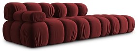 Czerwona aksamitna sofa 282 cm Bellis – Micadoni Home