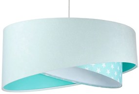 Miętowa lampa wisząca z abażurem N8-F27