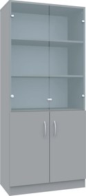 Witryna biurowa z półkami na klucz Simple, 80x40x185 cm, index 80-5P-2F5S