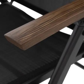 EXPERT WOOD Plus - aluminiowy fotel ogrodowy z funkcją rozkładania