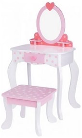 Tooky toy drewniana toaletka różowa z krzesełkiem