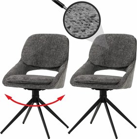 Krzesło do jadalni MCW-N73 (zestaw 2 sztuk), ciemnoszary