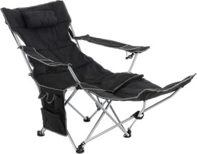 Zestaw 2 krzeseł kempingowych ze zdejmowanym podnóżkiem, cza