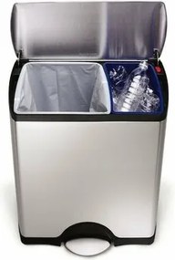 Simplehuman Prostokątny kosz na śmieci z pedałem, 46 l, stal