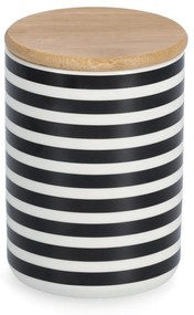 Ceramiczny pojemnik STRIPES z bambusową pokrywką, 580 ml, ZELLER